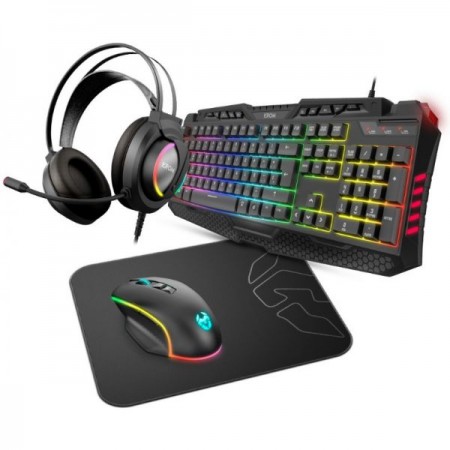 Teclado NOX Krom Kritic RGB Rainbow Gaming Kit PT